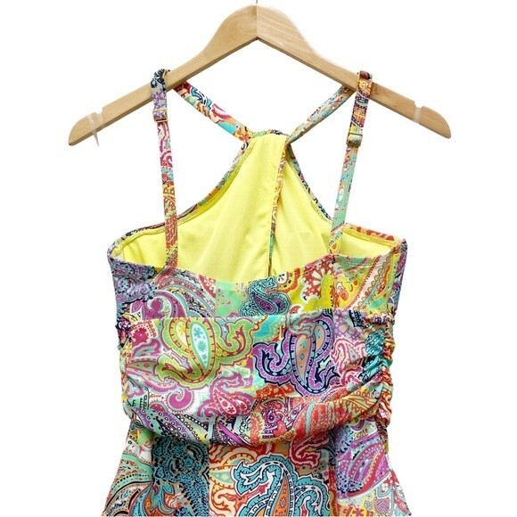 NWT Bleu Rod Beattie Paisley Print Halterneck One-Piece Swimsuit Size 10 NEW - Picture 7 of 14